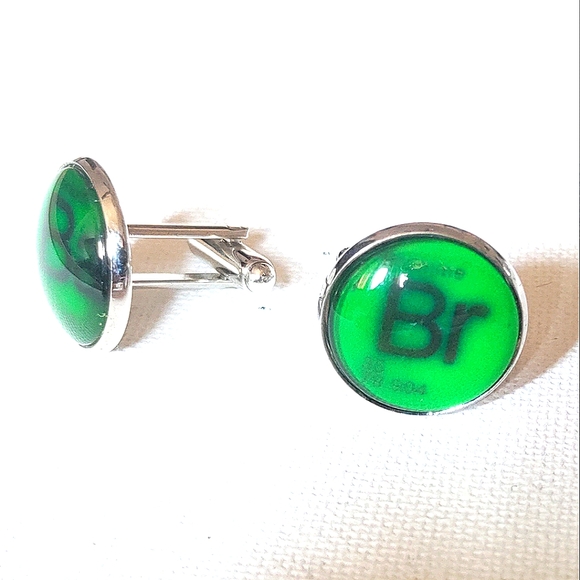NEW Cufflinks (Ba / Br) Breaking Bad! Silver Metal Alloy. Bullet Back. Gift Box! - Picture 2 of 6